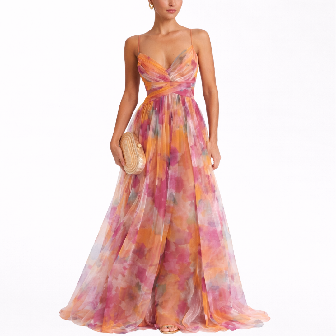 Giselle - Maxi jurk met bloemenprint voor dames