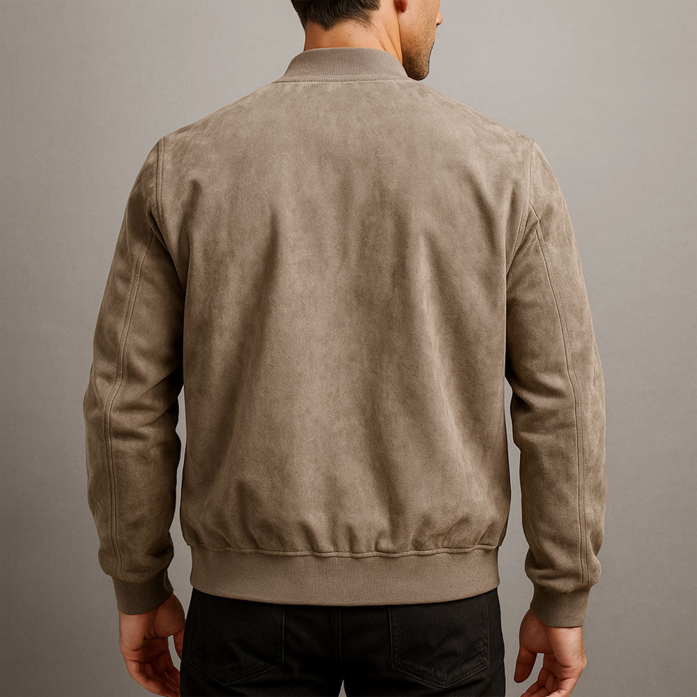 Verno - Jas met suède look voor heren