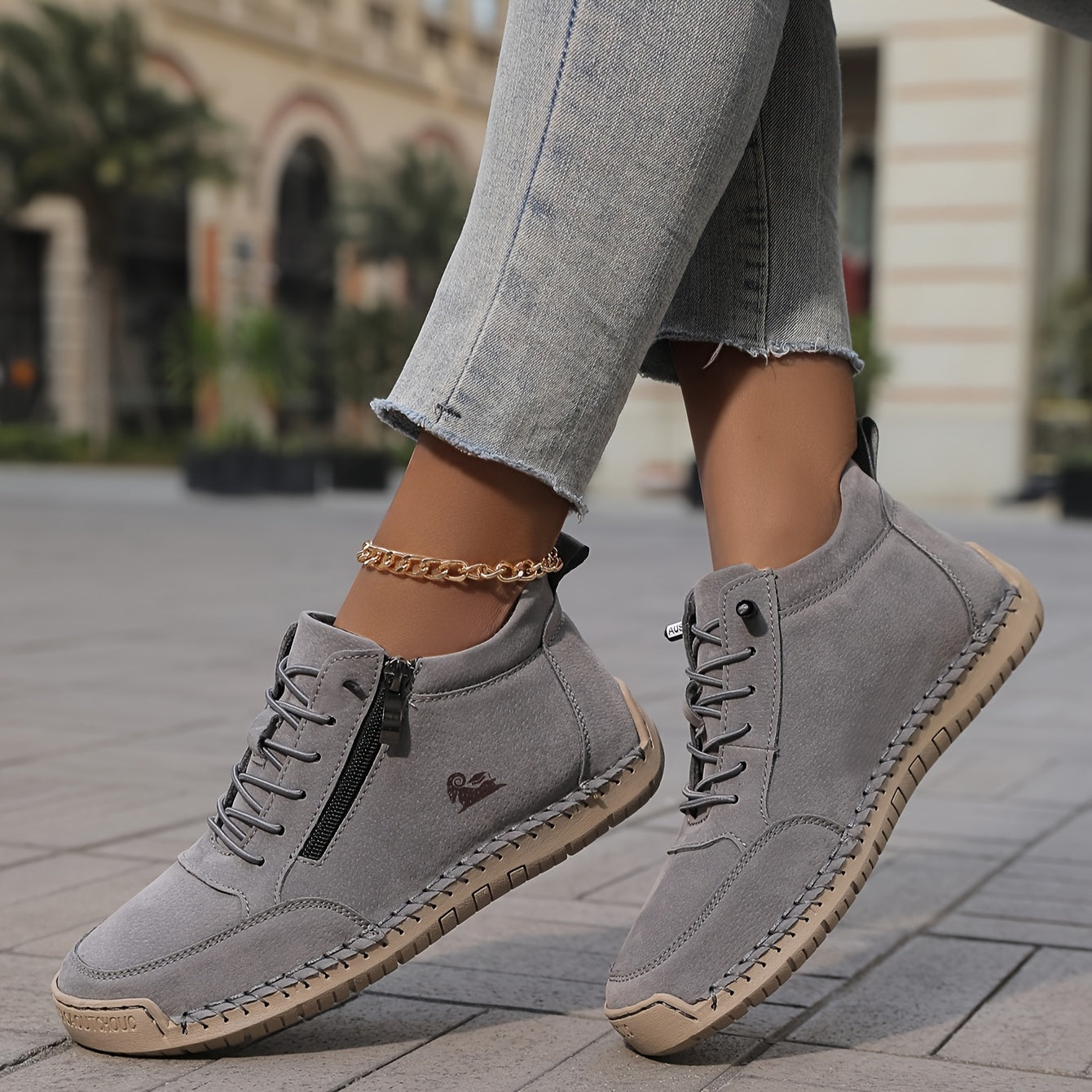 Mila - Orthopedische sneakers met rits voor dames