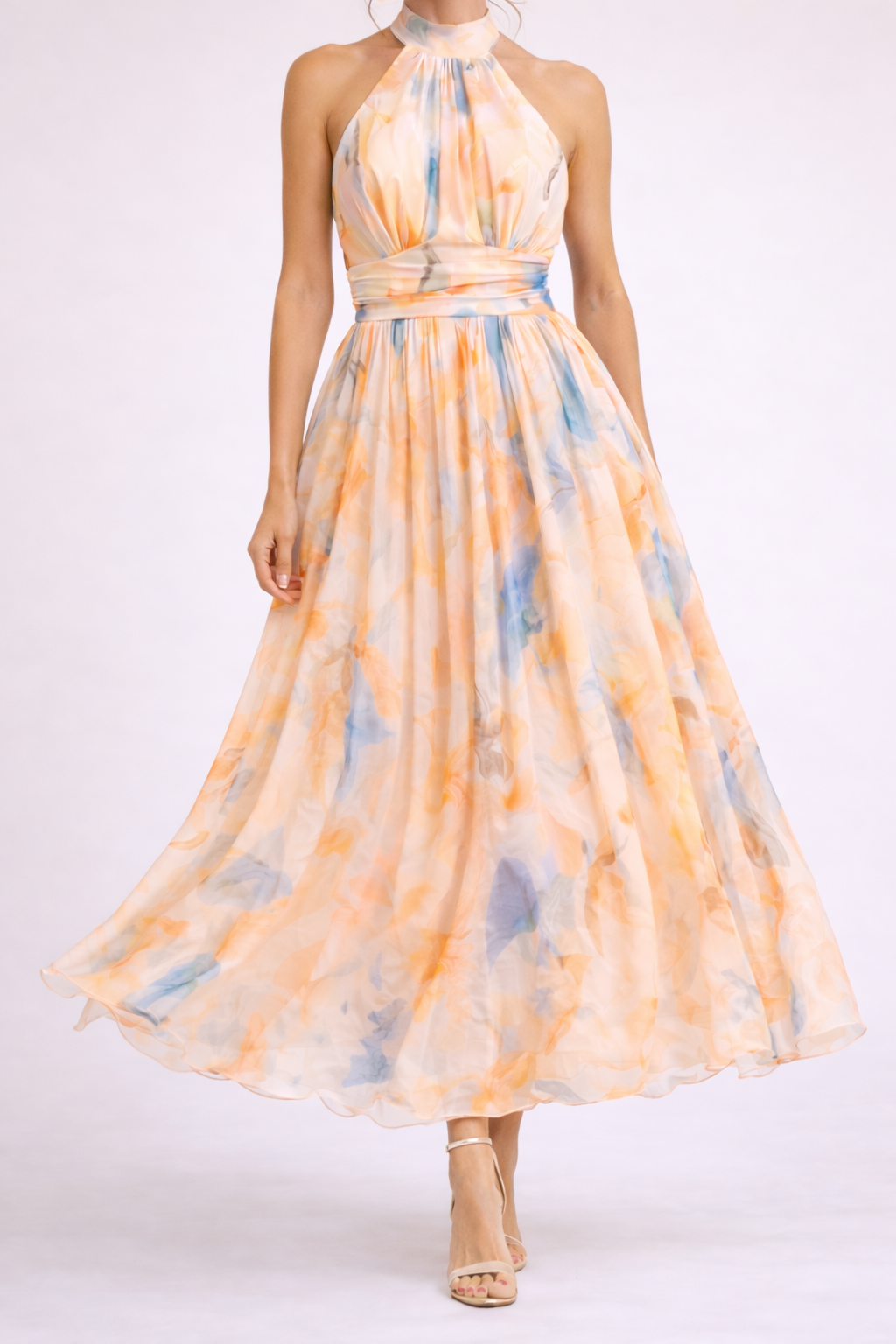 Camille - Jurk met aquarel print voor dames