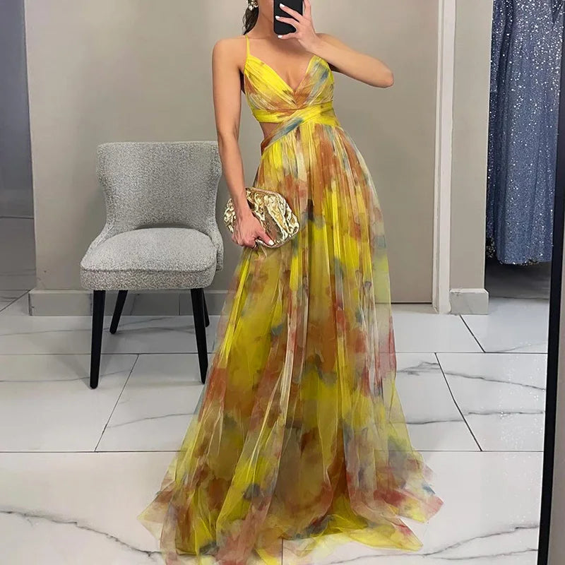 Giselle - Maxi jurk met bloemenprint voor dames